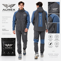 AUREX Performance Tracksuit – Black & Blue